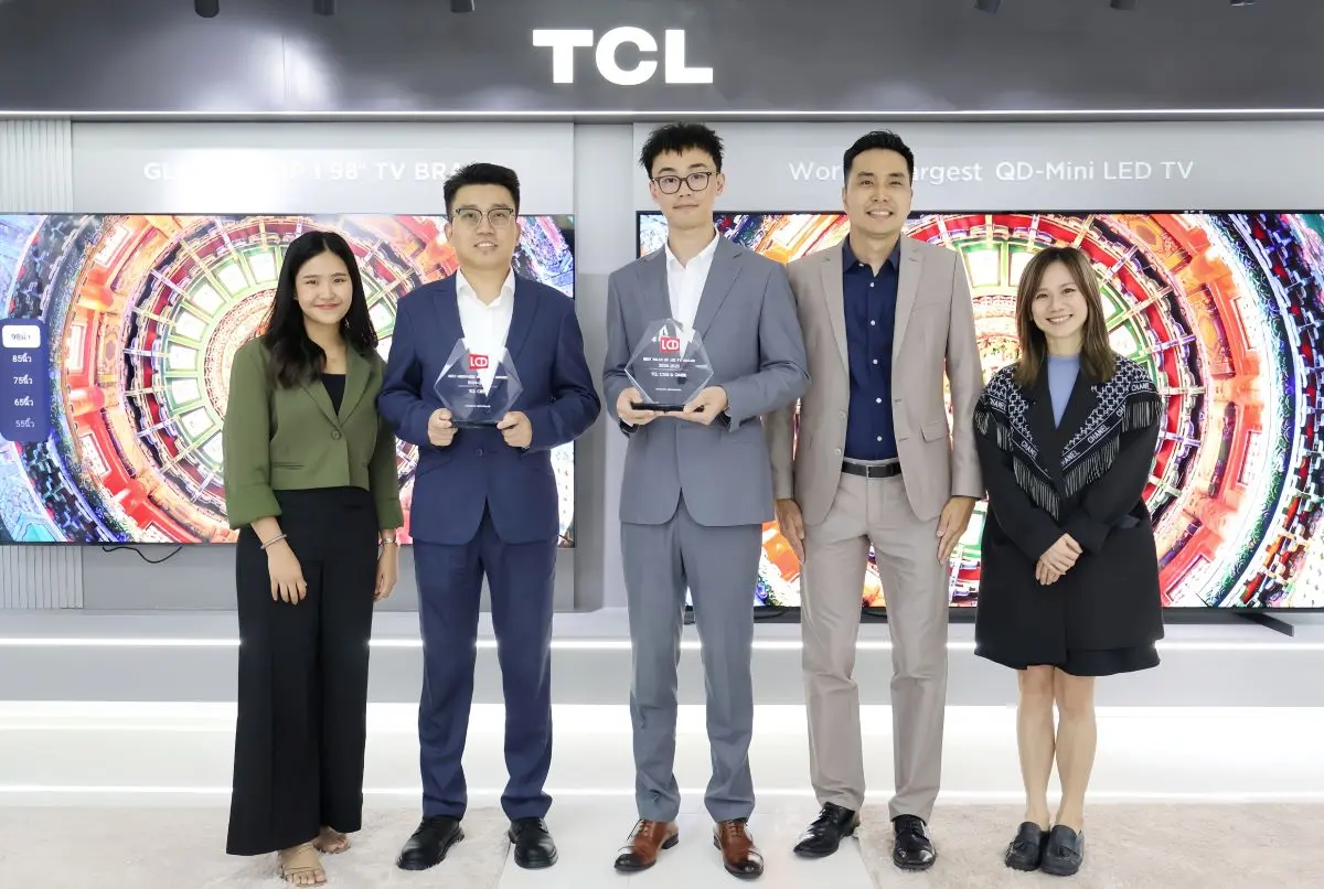 TCL พิสูจน์คุณภาพ QD-Mini LED TV รุ่น C855 และ C755 คว้ารางวัลทีวีที่ดีที่สุดแห่งปี 2024-2025 “Best of the Best TV Awards” จากเว็บไซต์ LCDTVTHAILAND ยกย่องให้เป็น “ทีวีที่ควรมีไว้...