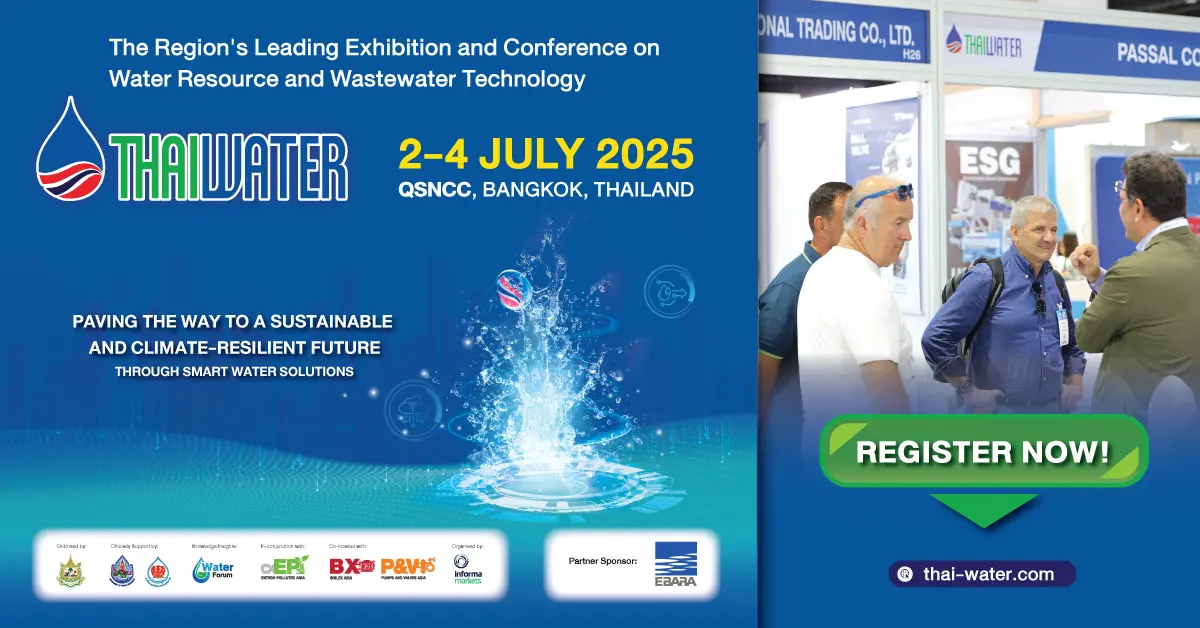 เปิดแล้ว วันนี้….งาน “Thai Water Expo และ Water Forum 2025″ ได้รับเกียรติจาก นายปวิช เกศววงศ์ รองอธิบดีกรมการเปลี่ยนแปลงสภาพภูมิอากาศและสิ่งแวดล้อม ผู้แทนปลัดกระทรวงทรัพยากรธรรมชาติ...
