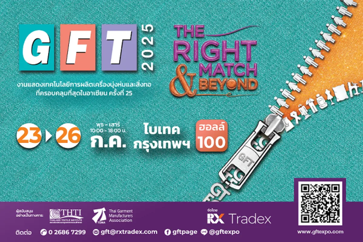 Advanced Functional Textiles to Elevate Thailand’s Textile & Garment Production GFT 2025, Thailand’s most comprehensive exhibition of garment and textile manufacturing technology, is set...