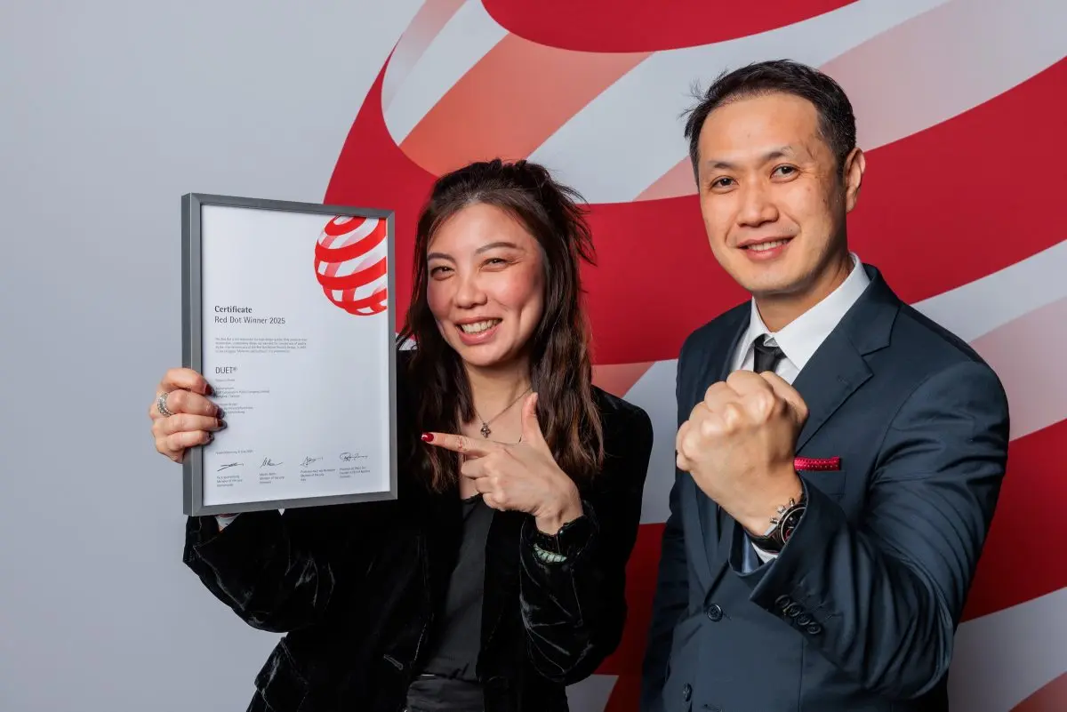 TCMC ภูมิใจ ผลิตภัณฑ์ DUET® ของ TCM Corporation Plc. คว้ารางวัล Red Dot Product Design Award 2025 ตอกย้ำความเป็นผู้นำด้านนวัตกรรมการออกแบบเพื่อความยั่งยืน บริษัท ทีซีเอ็ม คอร์ปอเรชั่น จำกัด (มหาชน...