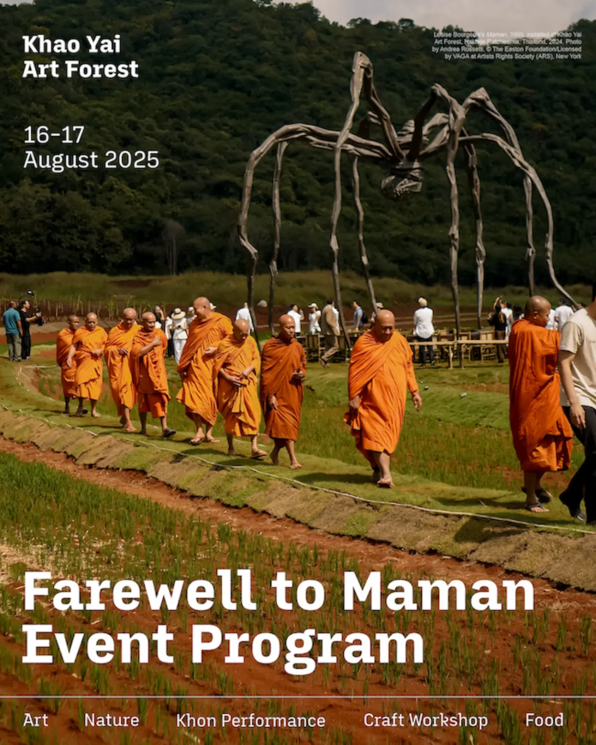Khao Yai Art Forest presents  “Farewell to Maman,” a Weekend Celebration of Louise Bourgeois’s Iconic Sculpture in Its Final Days in Thailand
