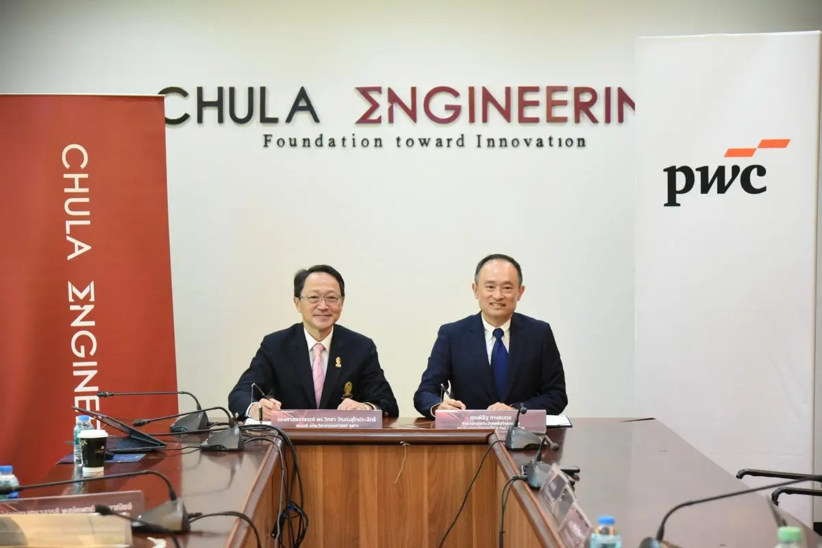 On 5 August 2025, Pisit Thangtanagul, CEO of PwC Thailand (right) and Associate Professor Dr Witaya Wannasuphoprasit, Dean of the Faculty of Engineering at Chulalongkorn University (left), signed...