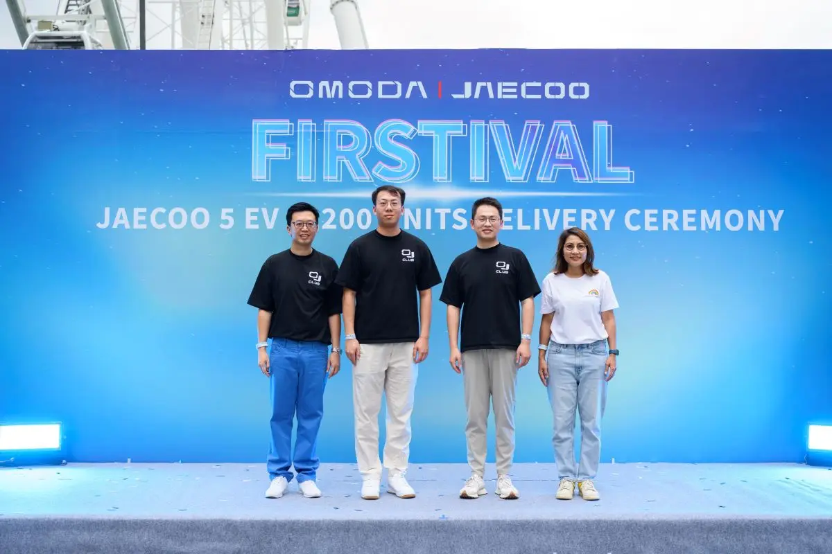 OMODA &amp; JAECOO ฉลองความสำเร็จครบรอบ 1 ปี พร้อมฉลองส่งมอบ JAECOO 5 EV ล็อตแรก 1,200 คัน สู่ผู้บริโภคชาวไทย
