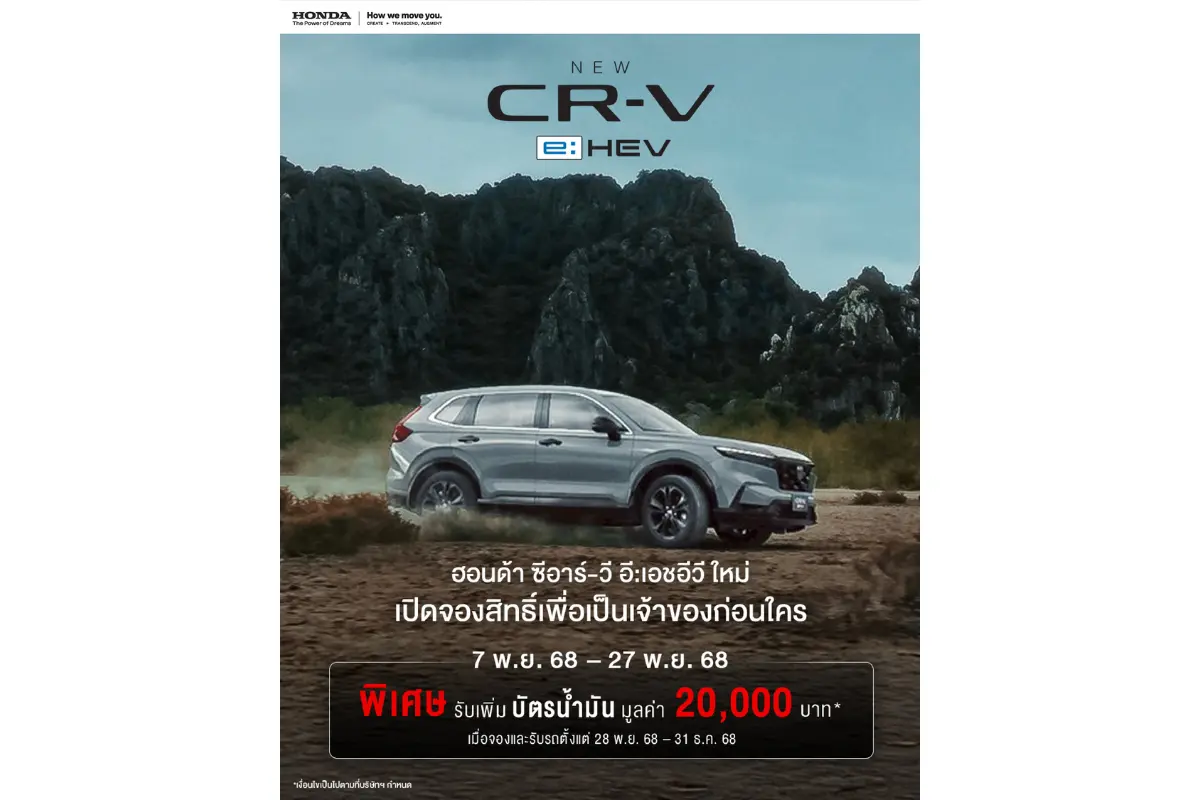 Honda Introduces the ‘New CR-V e:HEV’, Now Equipped with the e:HEV Full Hybrid System Across the Lineup Blind Spot Information and Cross Traffic Monitor Included in Every Variant