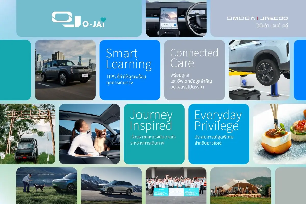 OMODA & JAECOO (อ่านว่า โอโมด้า แอนด์ เจคู่) ผู้นำด้านนวัตกรรมยานยนต์พลังงานไฟฟ้าระดับพรีเมียม มุ่งมั่นยกระดับมาตรฐานการบริการหลังการขายอย่างต่อเนื่องผ่านโปรแกรม “OJ O-JAI” (โอเจ โอใจ...