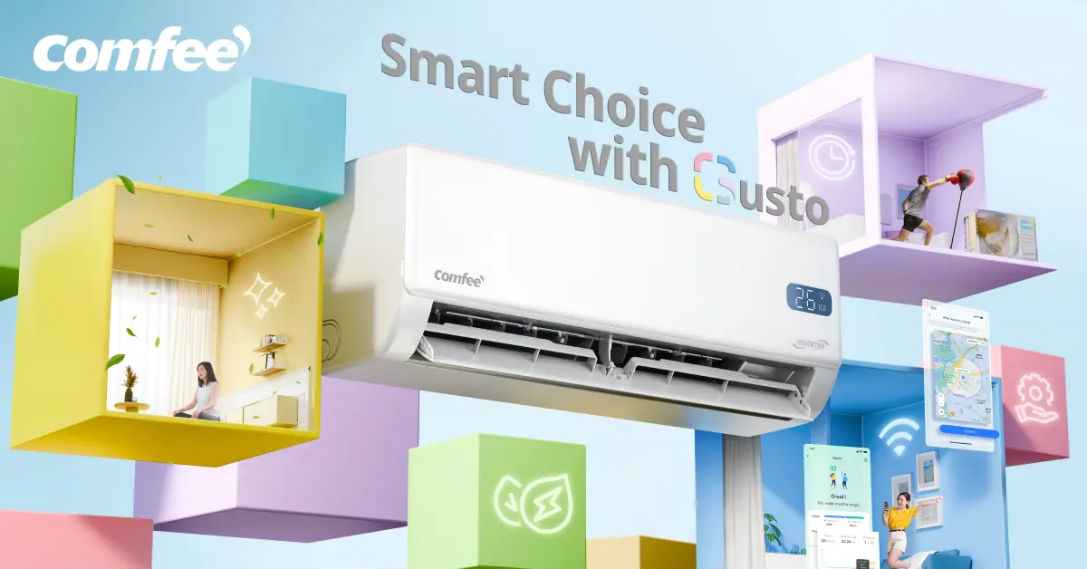 คอมฟี (Comfee’ ) แบรนด์เครื่องใช้ไฟฟ้าที่มุ่งเน้นนวัตกรรมเพื่อการใช้ชีวิตที่สะดวกสบาย เปิดตัวเครื่องปรับอากาศรุ่นใหม่ล่าสุด Comfee’ Gusto Series ตอบโจทย์ผู้บริโภคยุค...