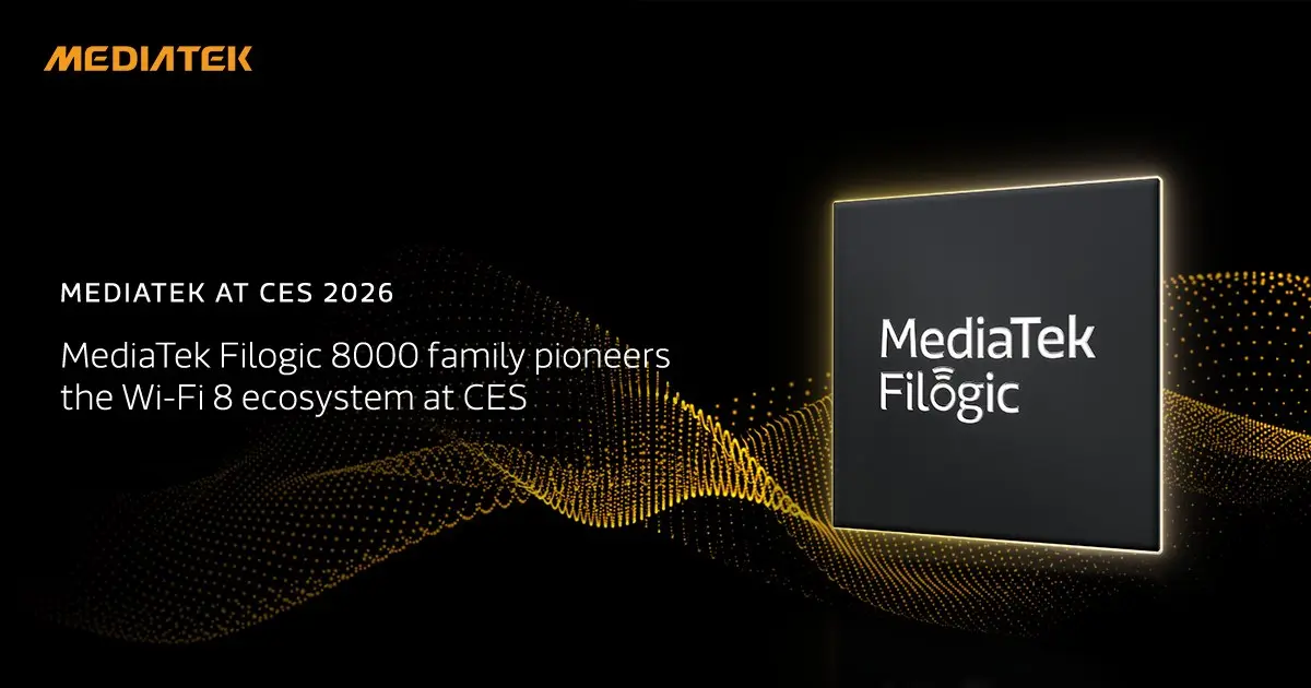 วันนี้ MediaTek ผู้นำด้านเทคโนโลยีไร้สาย ได้เปิดตัวผลิตภัณฑ์ในซีรีส์ Filogic 8000 ที่งาน CES 2026 ผลิตภัณฑ์สุดล้ำชุดนี้จะเป็นหัวหอกสำคัญในระบบนิเวศ Wi-Fi 8 สะท้อนถึงความเป็นผู้นำของ...