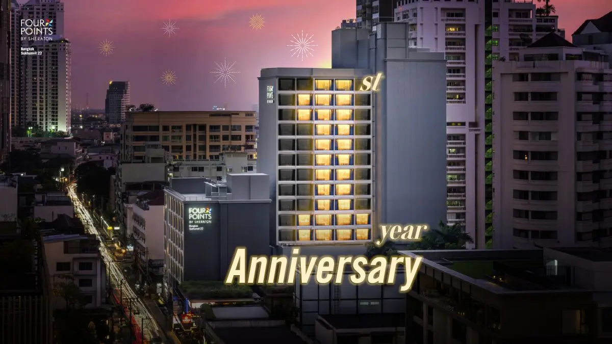 Four Points by Sheraton Bangkok, Sukhumvit 22 proudly celebrates its 1st Anniversary on 22 January 2026, marking one successful year of delivering comfortable stays, great dining experiences,...