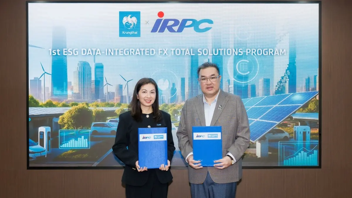 Krungthai Bank and IRPC have advanced their three-year partnership in foreign exchange risk management to the next level by launching the ESG Data-Integrated FX Total Solutions Program, an...