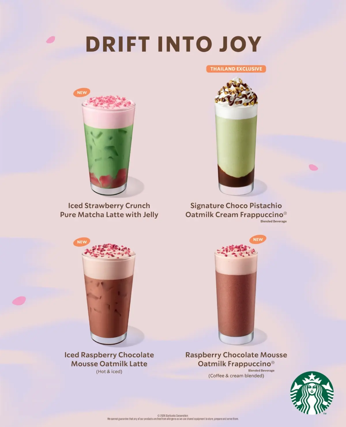 Starbucks Shares Happiness with New Beverages and Lineup of Delicious Bites and Now Offers Complimentary Soymilk Customization