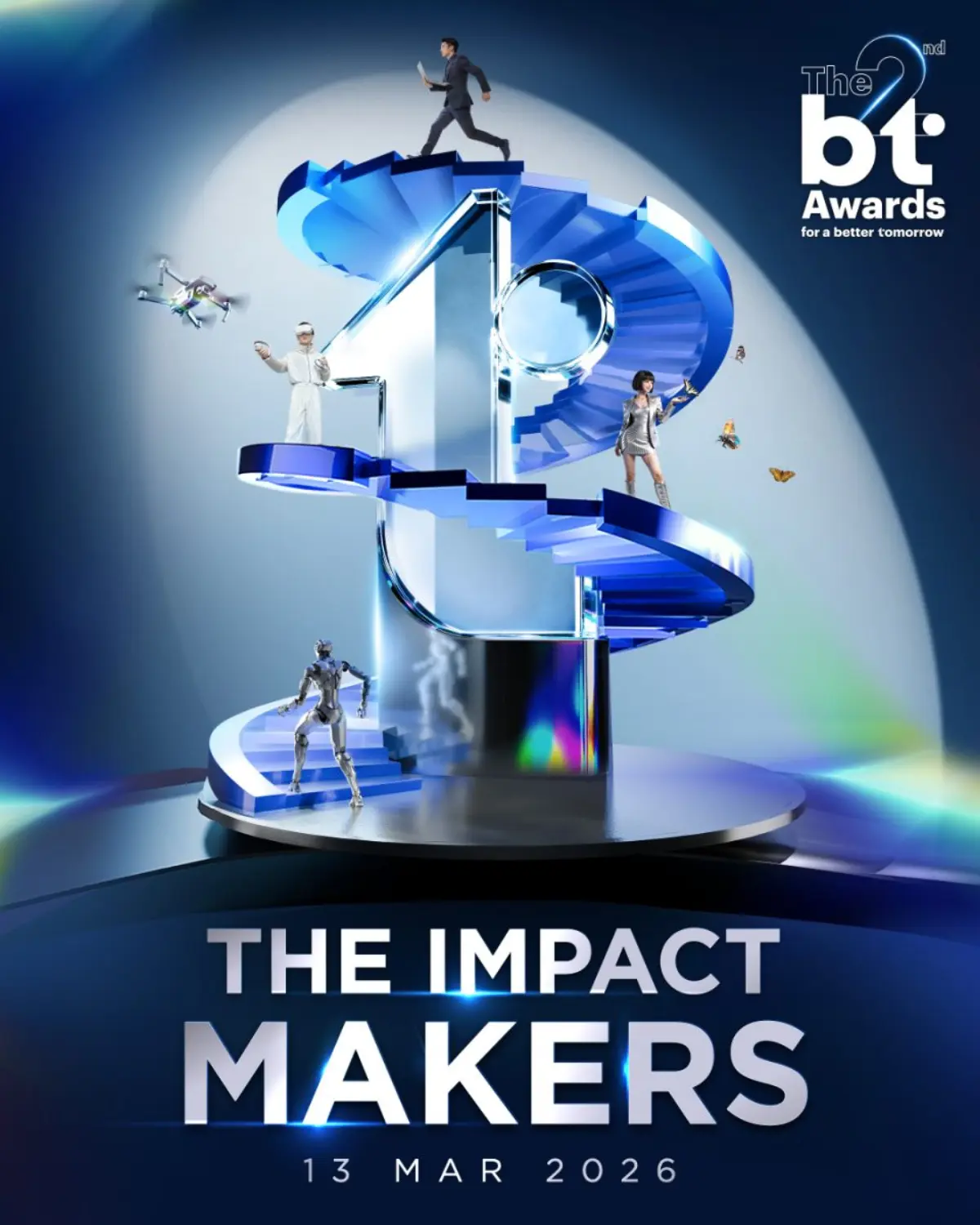 บริษัท โชว์ไร้ขีด จำกัด ผู้ผลิตสื่อออนไลน์ BT beartai เตรียมจัดงาน The 2nd BT Awards: The Impact Makers เวทีประกาศรางวัลแห่งอนาคต เพื่อยกย่ององค์กรและบุคคลที่ใช้เทคโนโลยีสร้าง “ผลกระทบเชิงบวก&...