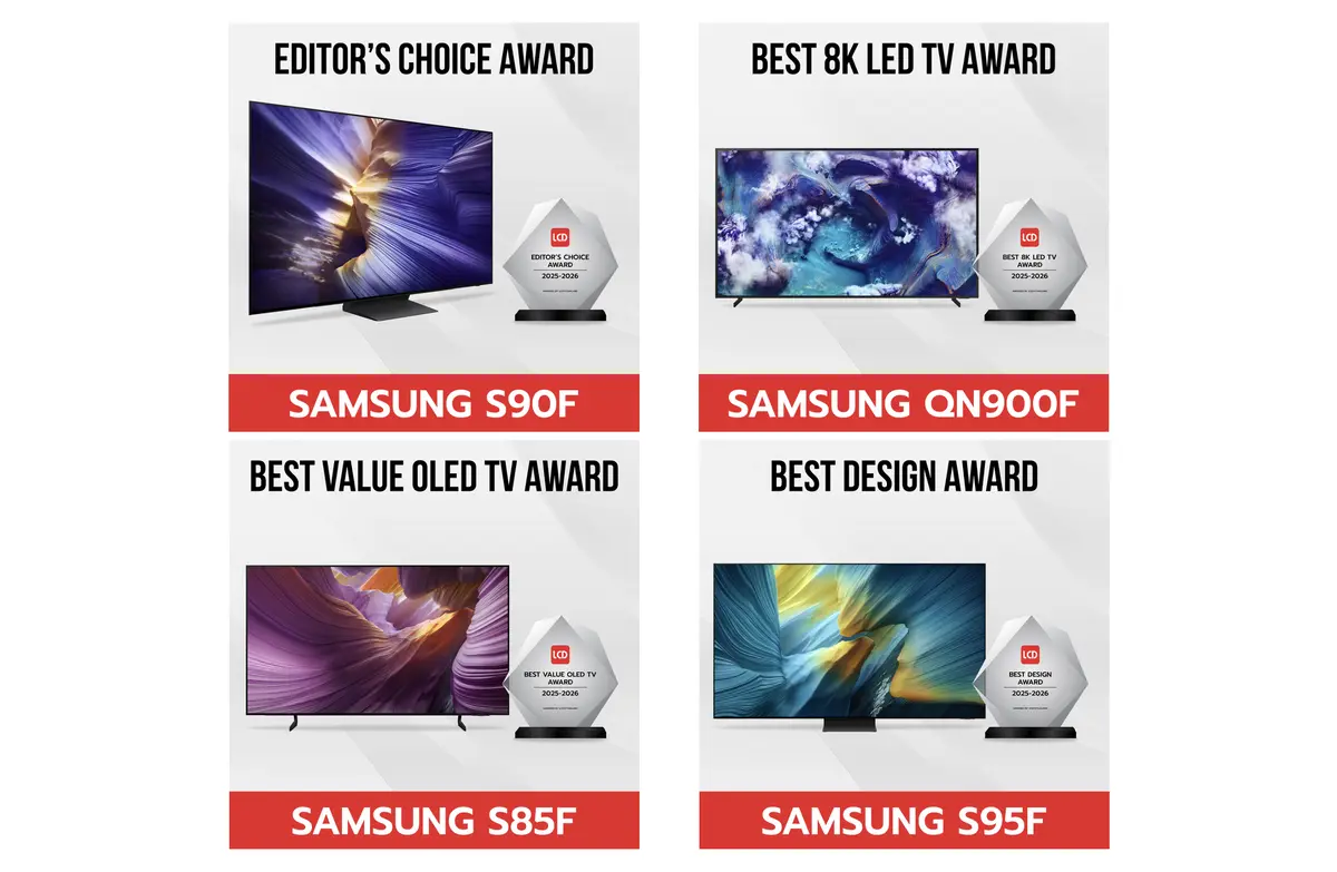 ซัมซุงเดินหน้าตอกย้ำความแข็งแกร่งในตลาดทีวีระดับพรีเมียม ด้วยการคว้า 4 รางวัลจากเวที Best of The Best TV Award 2025–2026 โดย LCDTVTHAILAND ครอบคลุมหลายไลน์อัป ได้แก่ Samsung OLED S90F, Samsung...