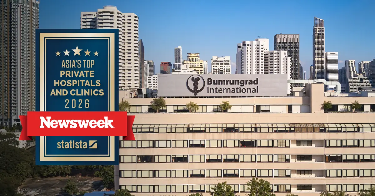 by Newsweek for the Second Consecutive Year, Reinforcing Its Regional Medical Leadership Bumrungrad International Hospital has been honored as one of Asia’s Top Private Hospitals and Clinics 2026...