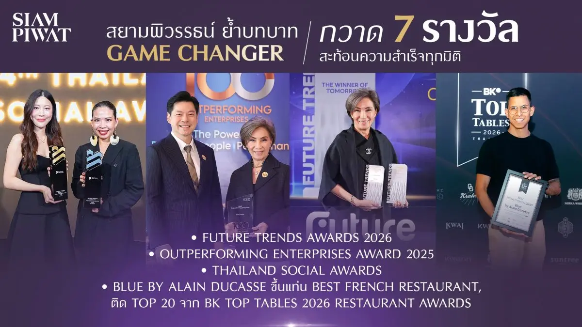 กลุ่มบริษัทสยามพิวรรธน์ ตอกย้ำความสำเร็จในฐานะ Game Changer ผู้บุกเบิกต้นแบบโกลบอลเดสติเนชั่นที่ครองความเป็นที่หนึ่งในใจผู้คนทั่วโลก ล่าสุดคว้า 7 รางวัลจากองค์กรชั้นนำทั้งในประเทศและระดับ...