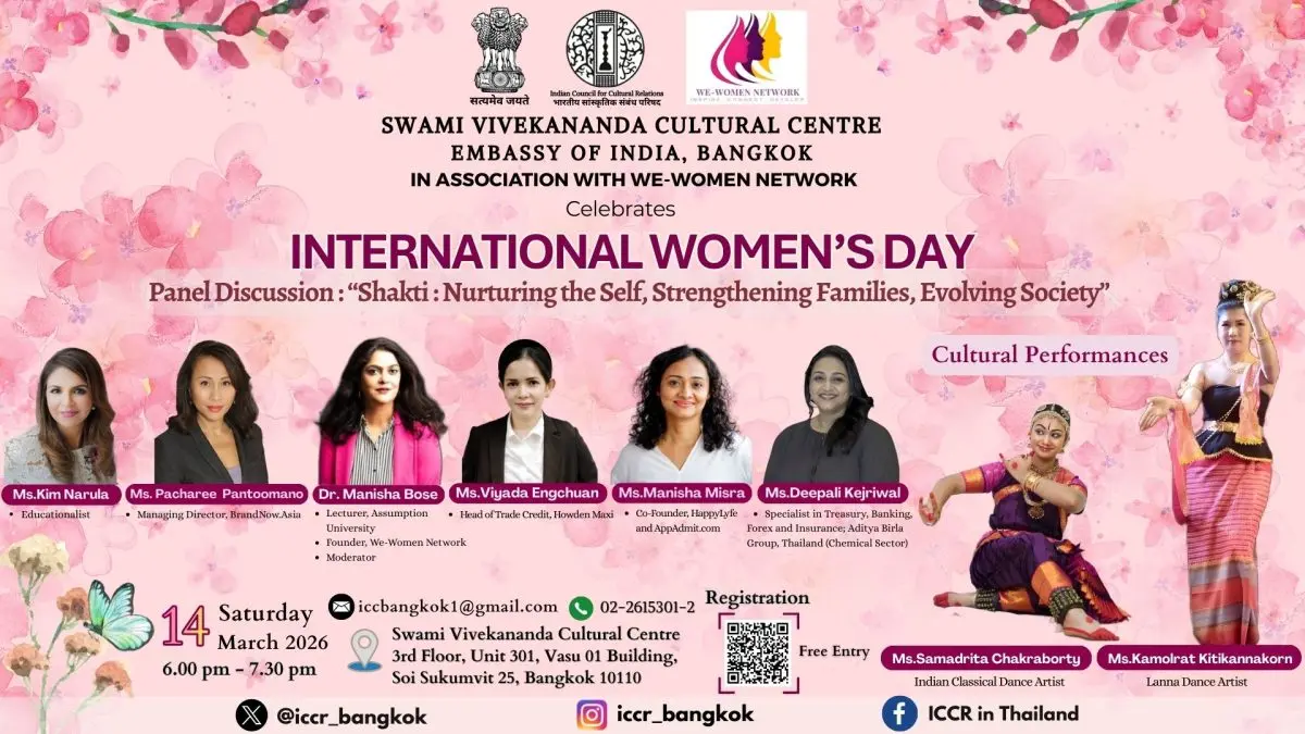 Embassy of India to Host “Shakti” Panel for International Women’s Day in Bangkok