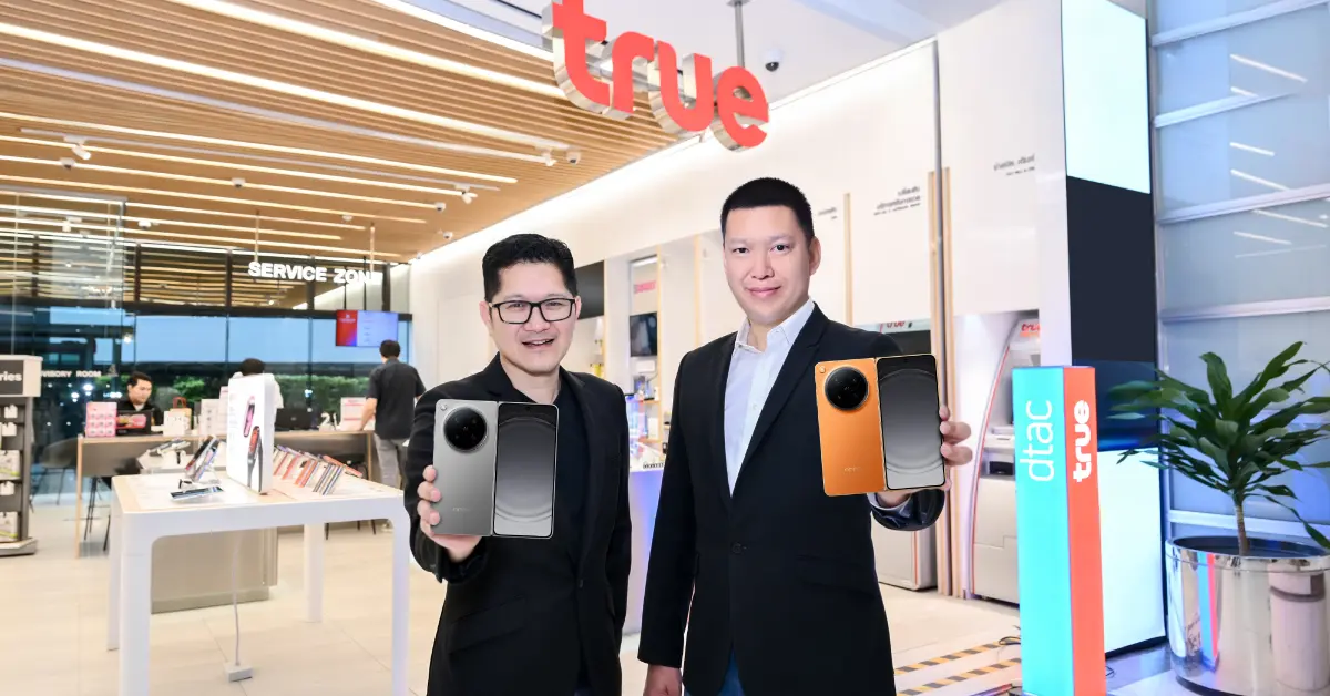 พบกับประสบการณ์ที่เรียบกว่า อิสระกว่า ทรงพลังทุกมิติ OPPO Find N6 สมาร์ตโฟนจอพับรุ่นใหม่ล่าสุด พร้อมโปรโมชันพิเศษจากทรู! ในราคาสุดคุ้ม เริ่มต้นเพียง 42,099 บาท