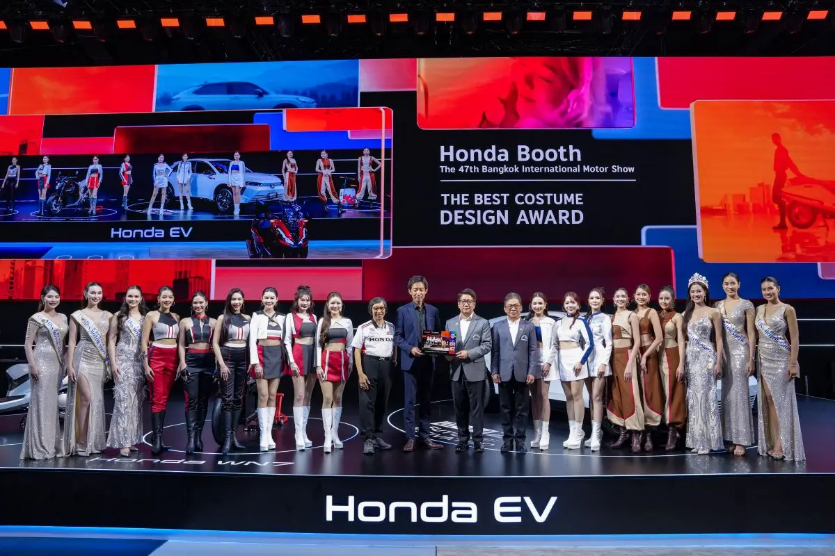 ฮอนด้า โดยบริษัท ฮอนด้า ออโตโมบิล (ประเทศไทย) จำกัด และ บริษัท ไทยฮอนด้า จำกัด คว้ารางวัล Best Costume Design Award จากงานบางกอก อินเตอร์เนชั่นแนล มอเตอร์โชว์ ครั้งที่ 47 โดยมีนาย...