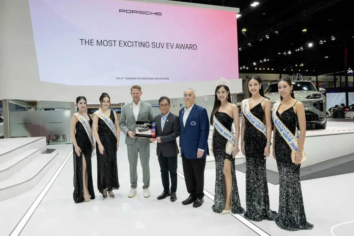 ปอร์เช่ ประเทศไทย ตอกย้ำความสำเร็จในการเปิดตัวคาเยนน์ อิเล็กทริค ใหม่ (The new Cayenne Electric) ด้วยรางวัล The Most Exciting SUV EV จากงานบางกอก อินเตอร์เนชั่นแนล มอเตอร์โชว์ ครั้งที่ 47 ...