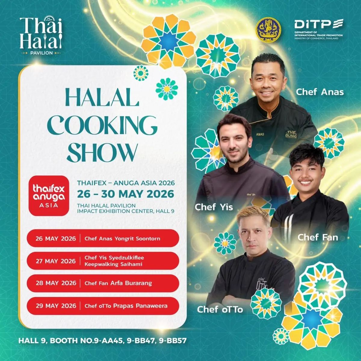 เปิดประตูการค้าอาหารฮาลาลไทยสู่ตลาดโลก ดันผู้ประกอบการ 5 จังหวัดชายแดนใต้โชว์ศักยภาพบนเวทีนานาชาติ กรมส่งเสริมการค้าระหว่างประเทศ (DITP) กระทรวงพาณิชย์ ส่งเสริมศักยภาพผู้ประกอบการอาหารและ...
