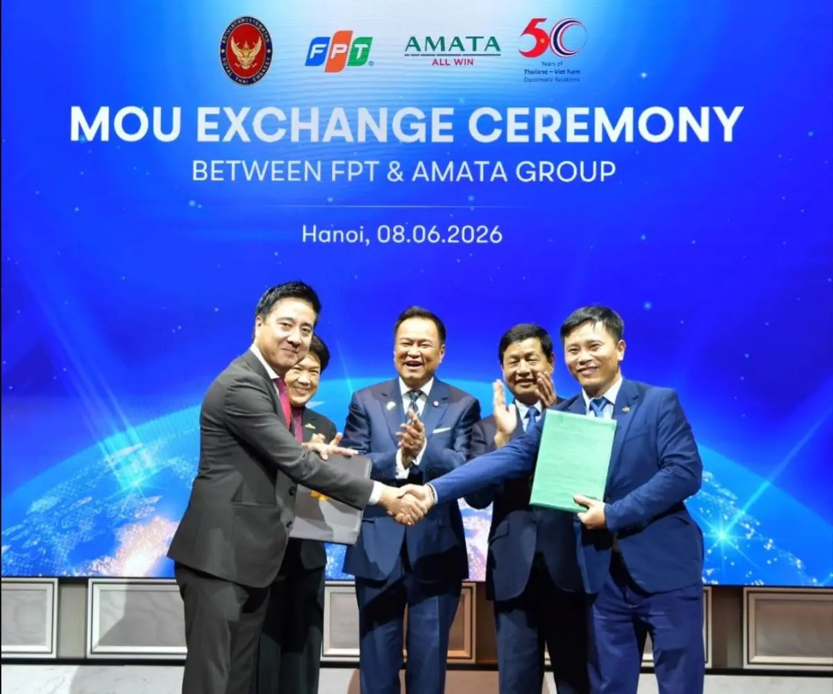 Amata Corporation Public Company Limited and Amata VN Public Company Limited (collectively “Amata”) signed a strategic Memorandum of Understanding (MOU) with global technology corporation FPT...