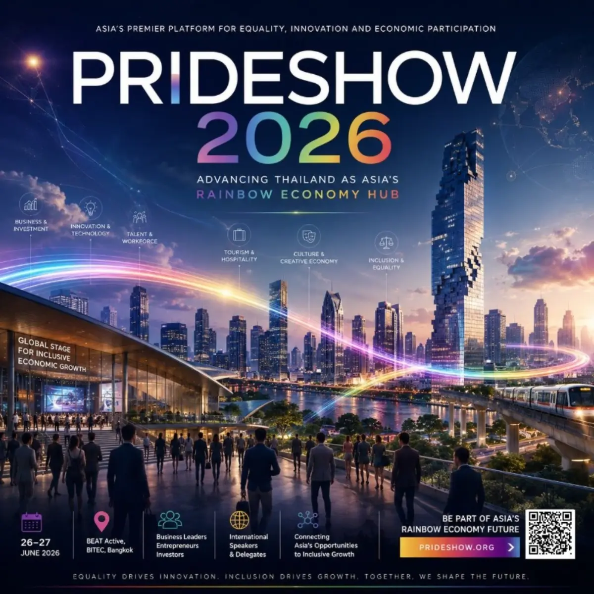 Pride Show 2026 งานเอ็กซ์โปธุรกิจ LGBTIQ+ ระดับเอเชียครั้งแรก ชูวาระขับเคลื่อน ‘เศรษฐกิจสีชมพู’ มูลค่ากว่า 1.03 หมื่นล้านบาท