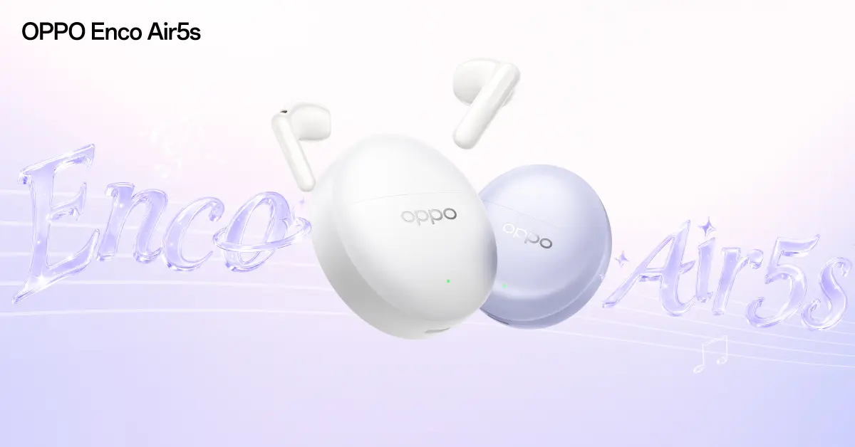 เตรียมพบกับ OPPO Enco Air5s และ OPPO Enco Air5 หูฟังไร้สายรุ่นใหม่ล่าสุดจาก OPPO พร้อมให้สัมผัสประสบการณ์ชีวิตสุดสมาร์ต โดย OPPO Enco Air5s โดดเด่นด้วยดีไซน์หูฟังแบบ Half-in-ear...