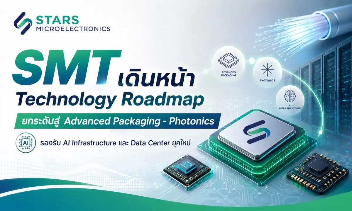บมจ.สตาร์ส ไมโครอิเล็กทรอนิกส์ (ประเทศไทย) หรือ SMT เดินหน้ายกระดับศักยภาพด้านเทคโนโลยีและกระบวนการผลิตอย่างต่อเนื่อง ผ่านแผน Technology Roadmap ที่มุ่งเสริมความแข็งแกร่งระยะยาว พร้อมตอกย้ำบทบาทผู้...