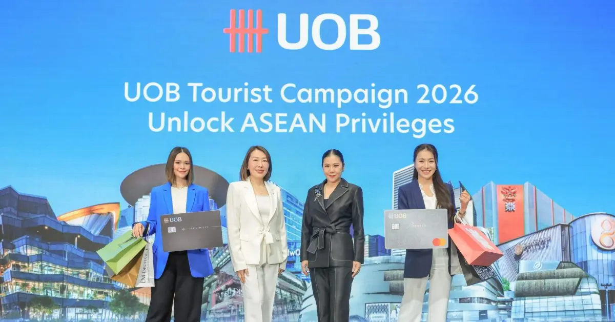 ธนาคารยูโอบี ประเทศไทย ประกาศความร่วมมือเชิงยุทธศาสตร์กับ 7 พันธมิตรกลุ่มรีเทลและดิวตี้ฟรีชั้นนำ เพื่อเชื่อมโยงฐานผู้ถือบัตรเครดิตและเดบิตยูโอบีกว่า 8.5 ล้านรายในภูมิภาคอาเซียนเข้ากับภาคการท่อง...