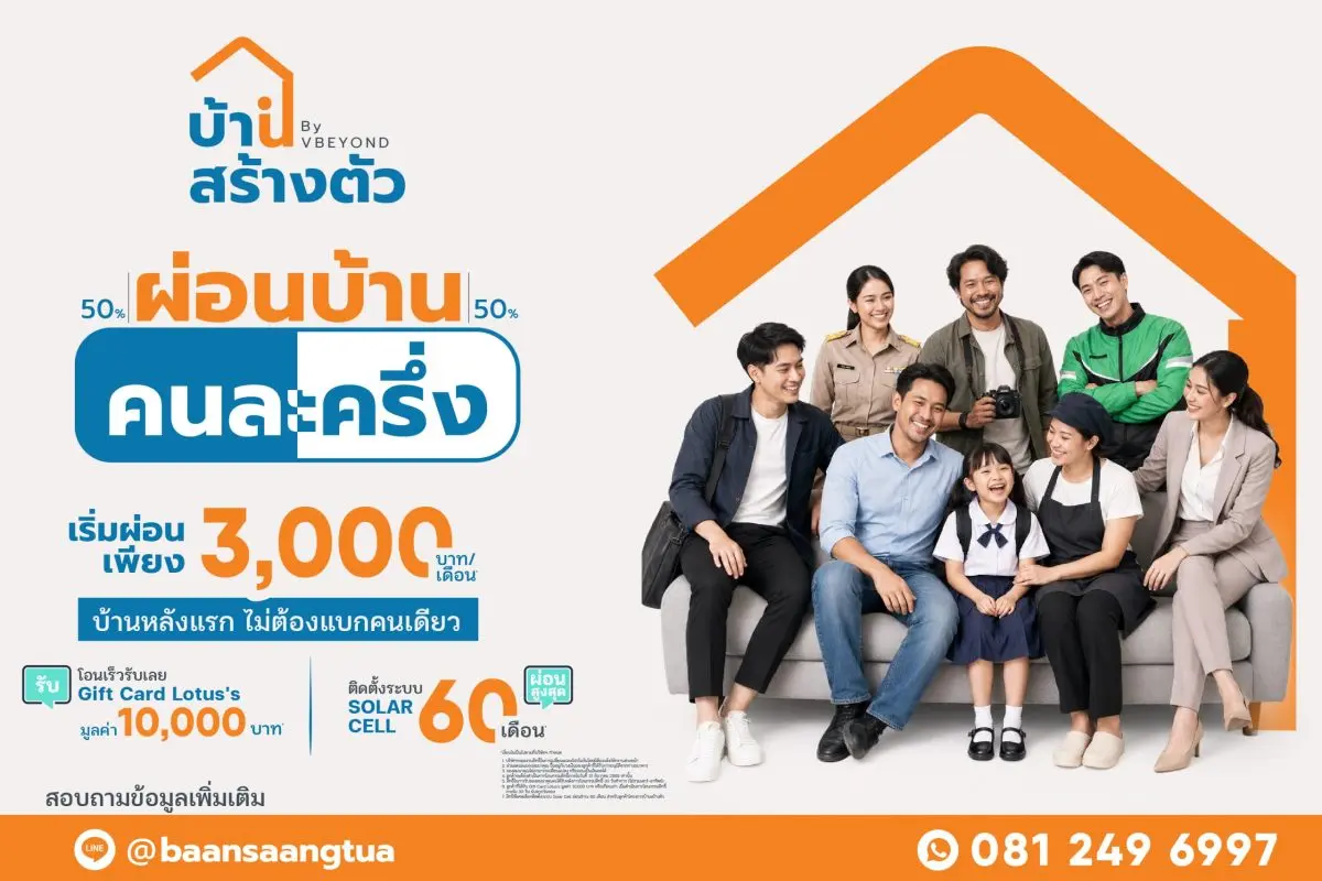 พร้อมเปิดโปรฯ ผ่อนบ้านคนละครึ่ง กระตุ้นกำลังซื้ออสังหาฯ ทั่วประเทศ บริษัท บ้านสร้างตัว กรุ๊ป จำกัด ผู้ให้บริการคัดสรรบ้านรีโนเวทคุณภาพในราคาที่เข้าถึงได้ รวมถึงบ้านและคอนโดใหม่ บนทำเลศักยภาพ ใน...