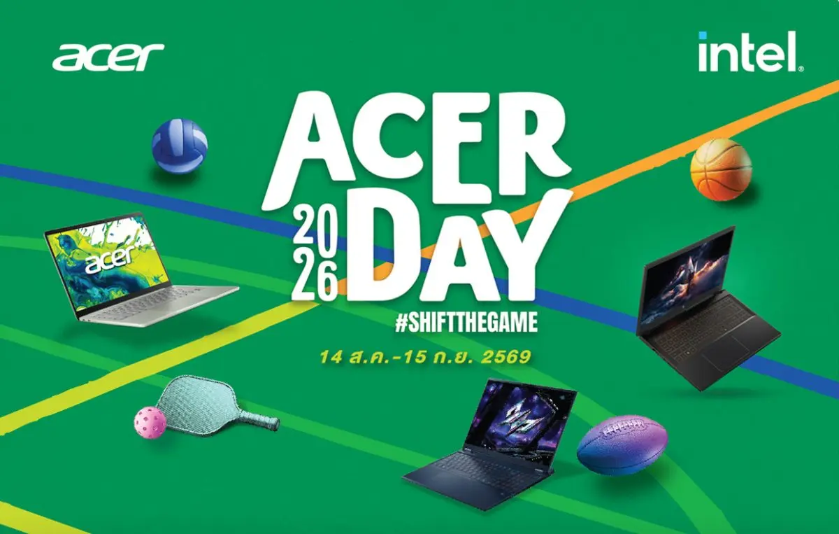Acer Day ก้าวสู่ปีที่ 10 ภายใต้ธีม “SHIFT THE GAME” พร้อมกันทั่วภูมิภาคเอเชียแปซิฟิก ซึ่งรวมถึงเป็นปีที่ตรงกับวาระที่แบรนด์เอเซอร์ครบรอบ 50 ปี พบแคมเปญโปรโมชันที่มาพร้อมดีลสุด...