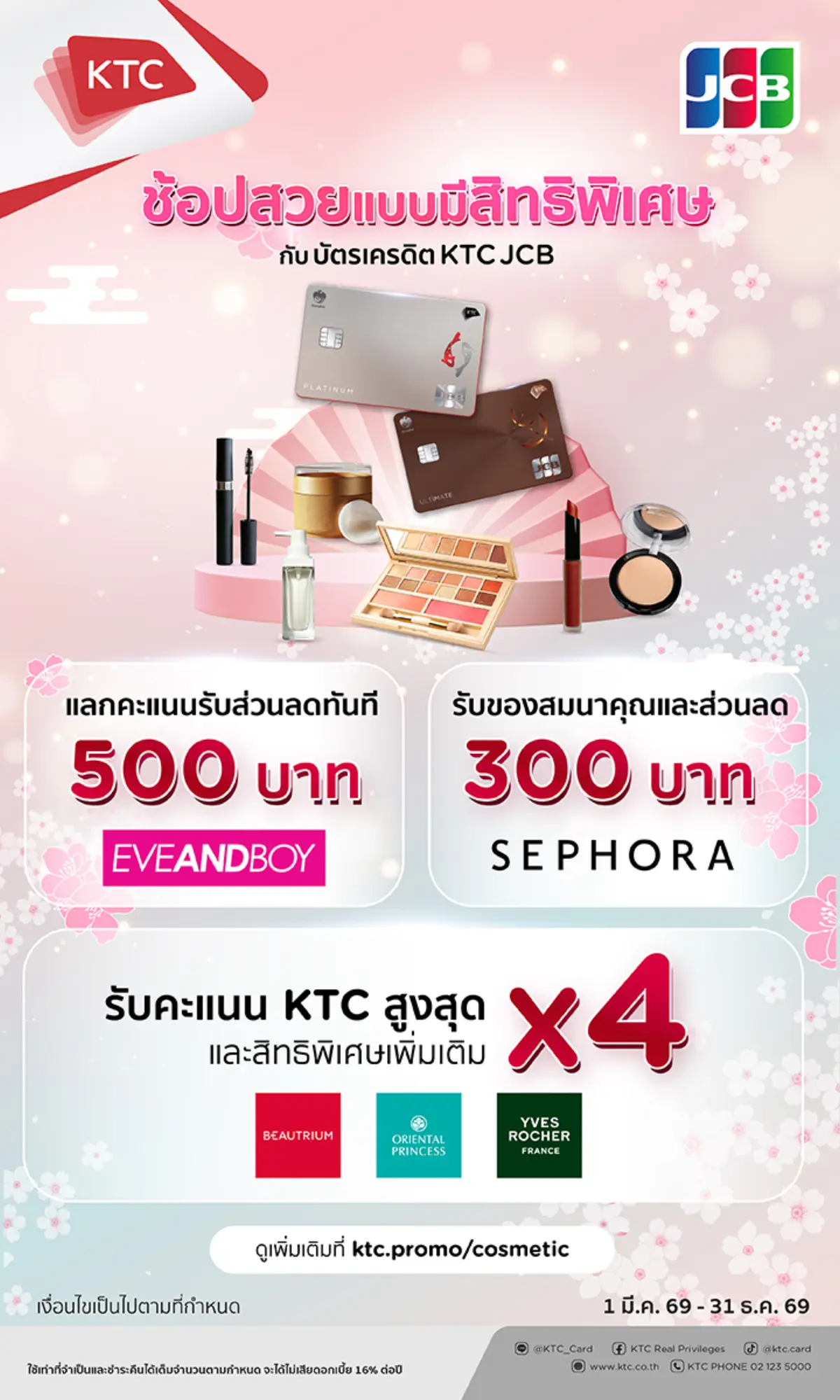 เคทีซี–เจซีบี รุกหมวดความงาม รับเทรนด์ Self-care จำนวนสมาชิกใช้จ่ายหมวดเครื่องสำอางเพิ่ม 26%