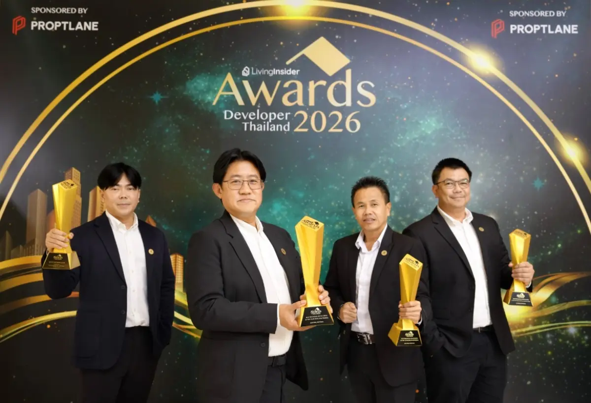 Central Pattana Residence wins top honours at the LivingInsider Developer Thailand Awards 2026, named ‘Best Developer Across Four Regions’ for the second consecutive year and reaffirming its residential excellence nationwide