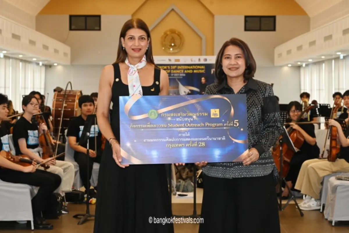 กรมส่งเสริมวัฒนธรรม เดินหน้าขับเคลื่อนนโยบายส่งเสริมเศรษฐกิจสร้างสรรค์และการพัฒนาทรัพยากรมนุษย์ จัดพิธีมอบเงินสนับสนุนค่าใช้จ่ายในการจัดกิจกรรมเพื่อเยาวชน “Student Outreach Program...