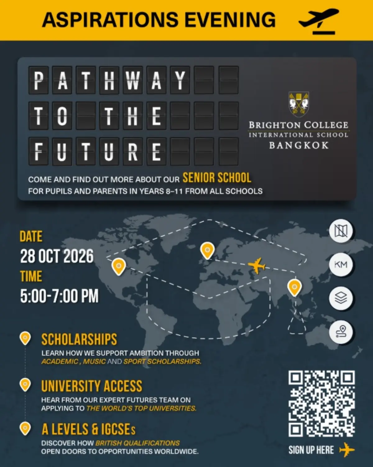 Aspirations Evening Your Future Starts Here! Brighton College Bangkok is delighted to be hosting Aspirations Evening for the second year – an evening designed to help pupils and parents...