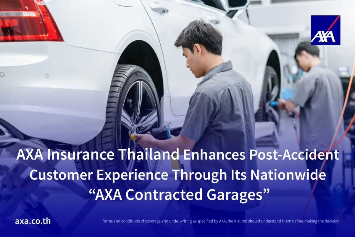 AXA Insurance Thailand provides greater peace of mind for customers following an accident through AXA Contracted Garages, a nationwide network of more than 490 carefully selected repair garages...