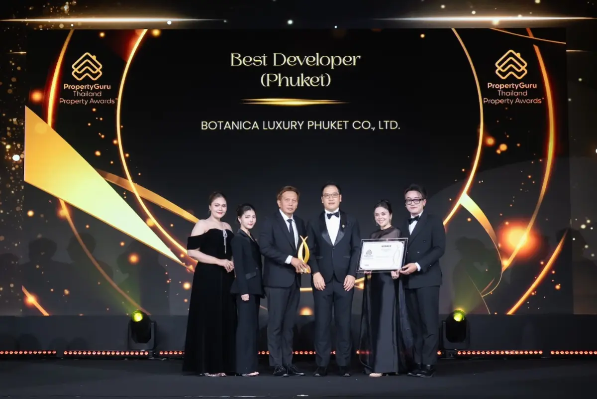 โบทานิก้า ลักซูรี่ วิลล่า คว้ารางวัล “Best Developer (Phuket)” จากเวที PropertyGuru Thailand Property Awards 2026 ตอกย้ำผู้นำอสังหาฯ ภูเก็ตร่วมยกระดับมาตรฐานการอยู่อาศัยระดับเวิลด์คลาส